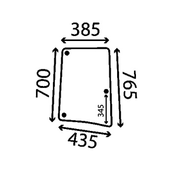 Szyba boczna prawa JOHN DEERE L78538