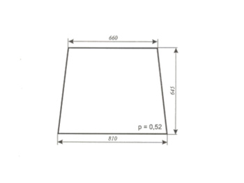 Szyba do ciągników C-330, MF-255, Krotoszyn - boczna (lewa, prawa) (251)