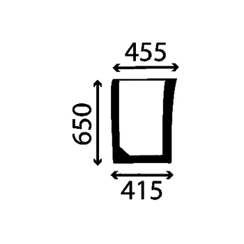 Szyba przednia dolna prawa CASE, MCCORMICK 190029A5