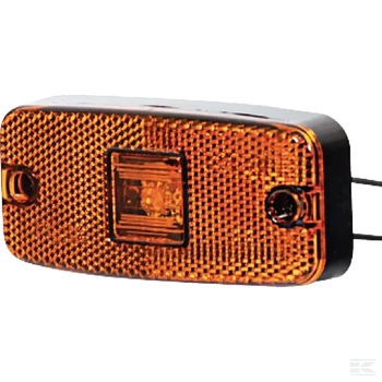 Lampa obrysowa LED, prostokątna, 12/24V z przewodem i uchwytem Kramp