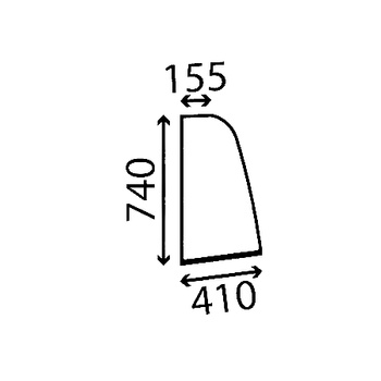 Szyba boczna lewa Manitou 212312