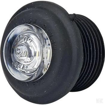 Lampa obrysowa LED, okrągłą 12/24V przezroczysta, przykręcana Waś
