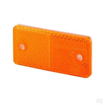 Odblask prostokątny z otworami, pomarańczowy