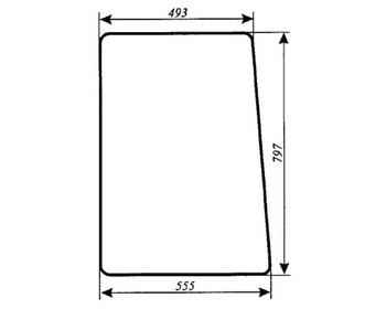 szyba T25 A2 Władimirec oryginalna kabina - boczna (lewa, prawa) (163)
