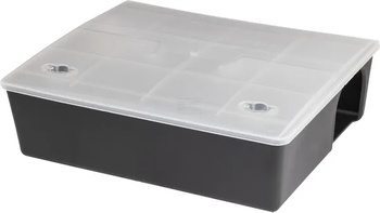 Pestpro stacja deratyzacyjna Compact, czarna z transparentnym wieczkiem