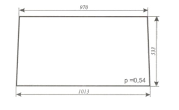 Szyba do ciągnika C-360 kabina Lubsko - tylna (101)