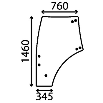 Szyba drzwi lewa KUBOTA 3C58170774