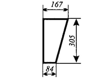 Szyba T25 A2 kabina Sokółka - przednia dolna prawa (494).