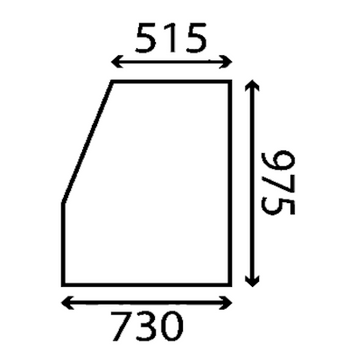 Szyba drzwi górna ładowarek teleskopowych JCB 525 B-2, 525 B-4