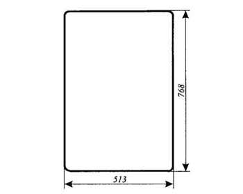 Szyba  T25 A2 Władimirec oryginalna kabina - boczna (drzwi prawe) (162)