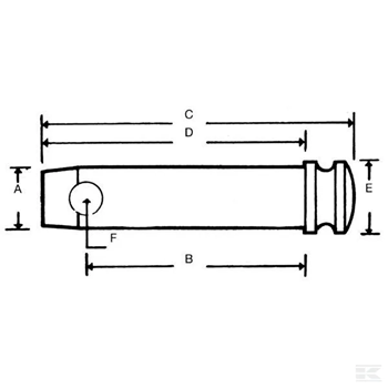 Sworzeń łącznika górnego 32x98 mm AL78784