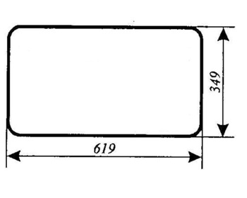 Szyba do ciągnika URSUS 1634 - tylna dolna (347).