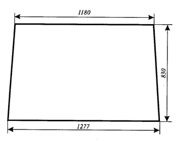 Szyba przednia Zetor 5711, 5718, 5745, 5748, 5911, 5945, 6711, 6718