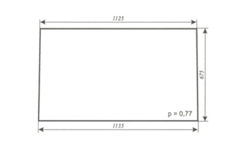 Szyba do ciągnika C-360 kabina Szyszka Sapieżyn - przednia (796)