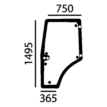 Szyba drzwi lewe CLAAS, RENAULT 7700073324