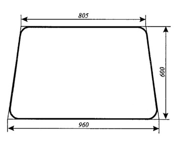 Szyba do ciągnika LTZ 55 - tylna (515).