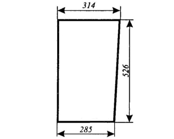 Szyba przednia dolna prawa i lewa Zetor 6011, 6045, 7011, 7045, 59117938