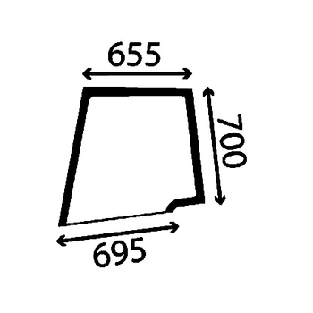 Szyba drzwi lewe górne CASE, NEW HOLLAND 5089550