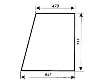 Szyba do URSUS 3512 3514Koja Smolniki - drzwi góra (lewa, prawa) (706)
