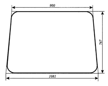Szyba do ciągnika LTZ 55 - przednia (513)