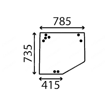 Szyba tylna Manitou 208865