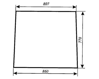 Szyba tylna Zetor 5711, 5718, 5745, 5748, 5911, 5945, 6711, 6718