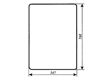 Szyba T25 A2 Władimirec oryginalna kabina - drzwi lewe otwierane (161)