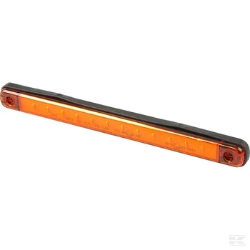 Lampa obrysowa LED, prostokątna, 12/24V pomarańczowa, przykręcana 12 LED Waś