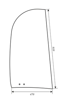 Szyba boczna prawa przesuwna JCB 827/80315, 82780315