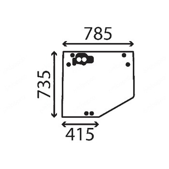 Szyba tylna Manitou 555562, 704651