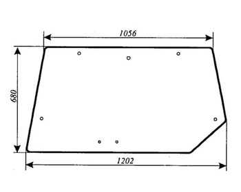 Szyba do ciągnika URSUS 6014 kabina Sokółka - tylna (739)