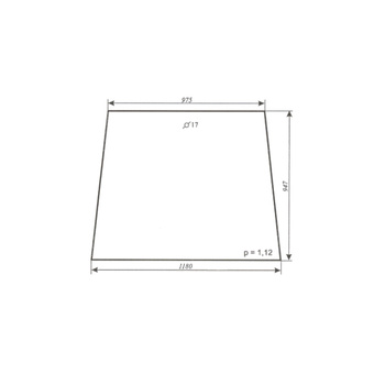szyba do ciągnika C-330, T-25 kabina Smolniki (POM) - przednia (137)