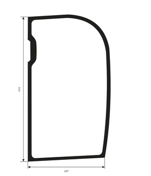 Szyba boczna lewa JCB 827/80410, 82780410