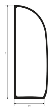 Szyba boczna lewa JCB 827/80288, 82780288