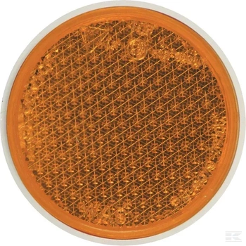 Odblask okrągły ze śrubą, pomarańczowy