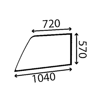 Szyba drzwi górna Manitou 551251