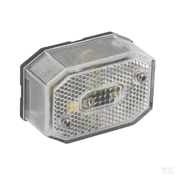 Lampa obrysowa prostokątna 12V biała przykręcana Aspöck