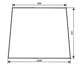 Szyba do ciągnika T25 kabina POM Zamość - tylna (337a)