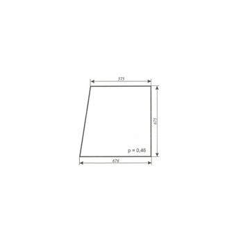 Szyba do ciągnika C-330 Koźmin z turem (Z.Szyszka)-boczna I (lewa, prawa)