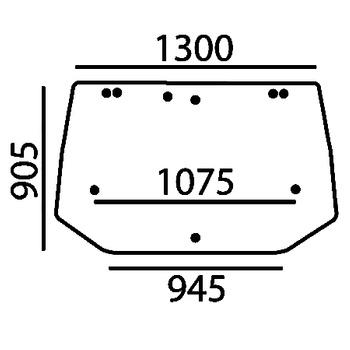 Szyba tylna CASE, FIAT, FORD, NEW HOLLAND 82014988