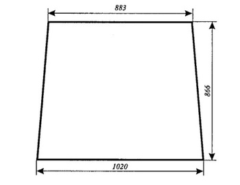 Szyba do ciągnika T25 A kabina czeska - przednia (215)