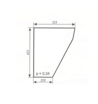 Szyba C-330, C-360 kabina Naglak Koźmin poszerzana- drzwi dół ver.III (781)
