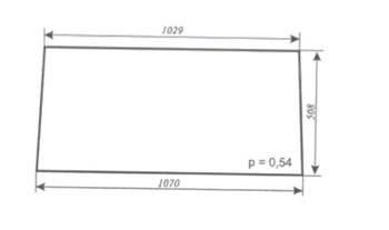 Szyba do ciągnika C-360 kabina Lubsko (rok produkcji 1983) - tylna (321).