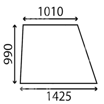 Szyba boczna prawa ładowarek teleskopowych JCB 525 B-2, 525 B-4