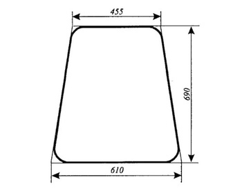 Szyba do ciągnika LTZ 55 - boczna (lewa, prawa) (514).