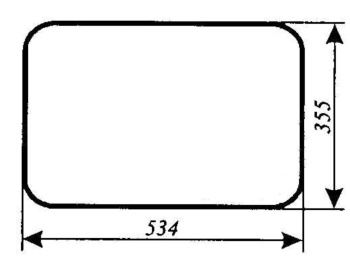 Szyba tylna dolna Zetor BK6011 model 5320, 5340, 6211, 6245, 7211, 7245