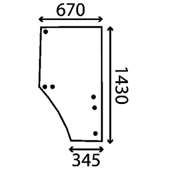 Szyba drzwi prawe JOHN DEERE L169103