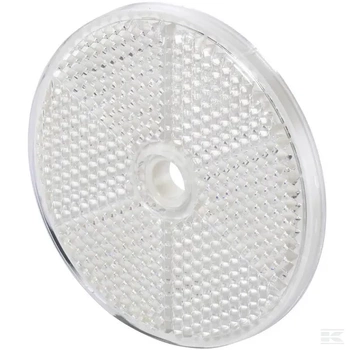 Odblask okrągły z otworem, biały