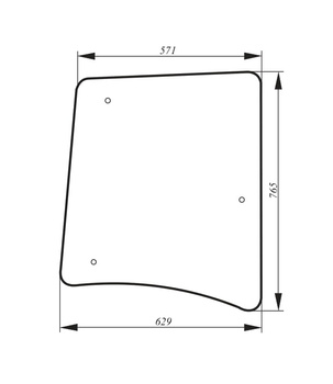 Szyba boczna prawa ZETOR 53369004