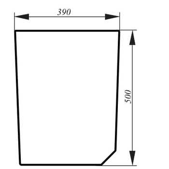 Szyba przednia dolna prawa ZETOR 53369193